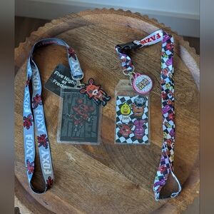 NWT Funko Five Nights at Freddy's - Foxy Lanyard and FNAF Let's Eat Lanyard